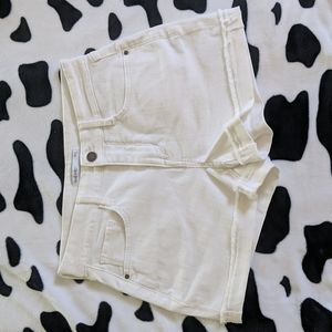 White Denim Shorts